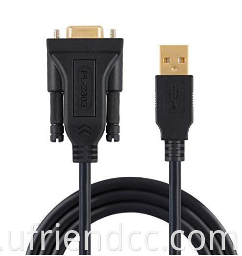 Buena compatible RS232 PL2303 Adaptador Chipset serial DB9 al cable del controlador USB para el registro de cajeros, módem,